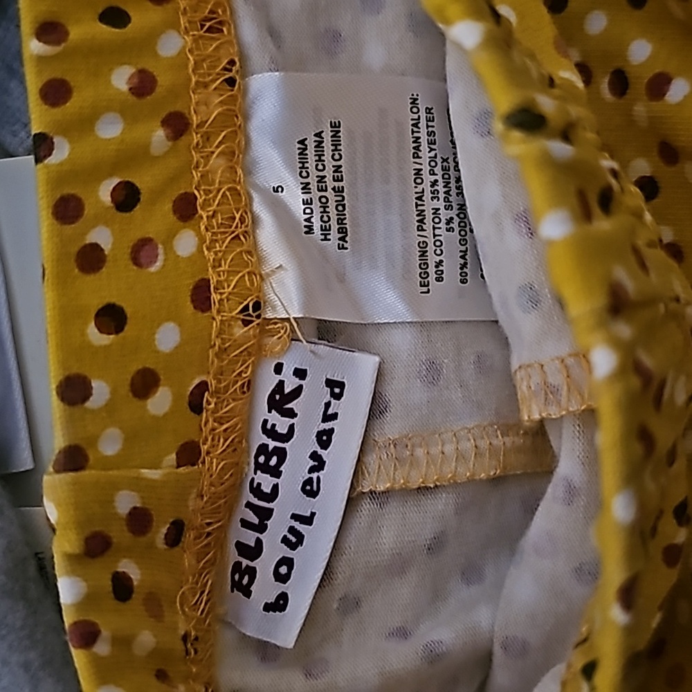 Blueberi Blvd Gray and Yellow Outfit Kid's Top Size 4T Pants Size 5 - Picture 13 of 13